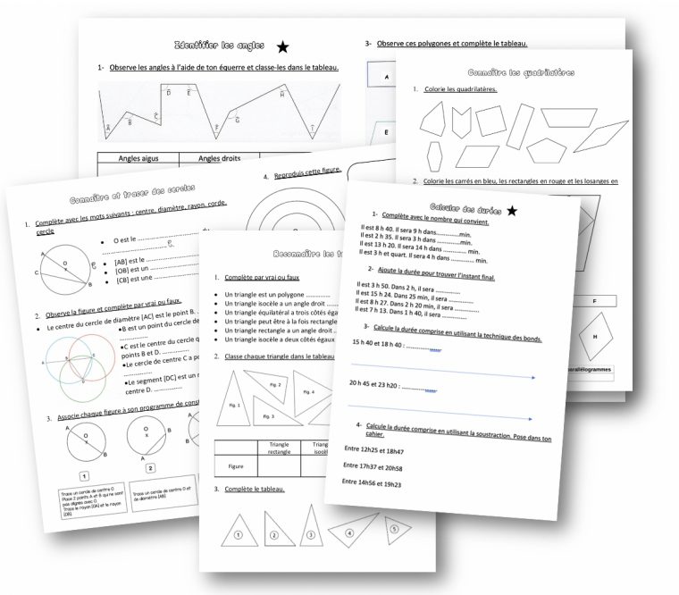 Exercices En Ligne Sur Les Triangles Ce2  Les Figures intérieur Séquence Polygones Ce2