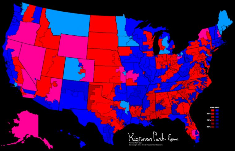 File:1992 Presidential Election, Results By Congressional concernant Uselectionatlas