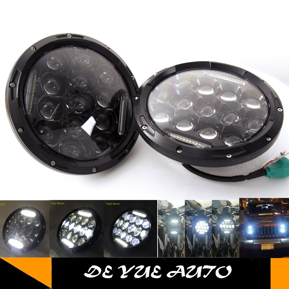 For Land Rover Defender 90 110 7Inch 85W Led Headlight encequiconcerne Ironwall Led Headlights Review
