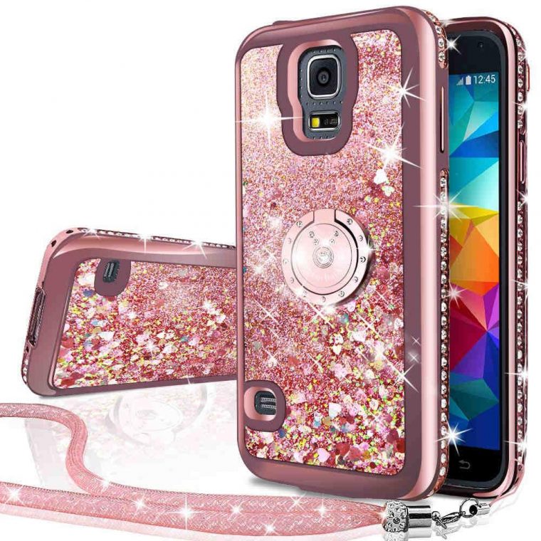 For Samsung Galaxy S5 Case,Quicksand Series Tpu Bumper serapportantà Galaxy S5 Phone Cases For Girls