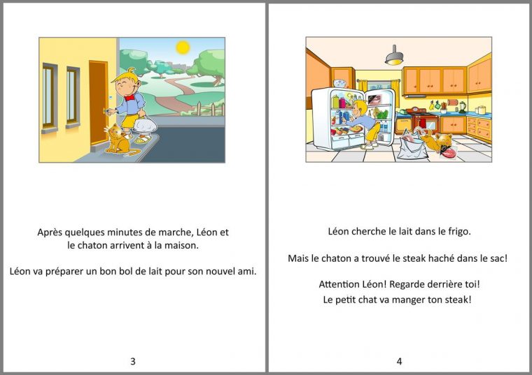 Français -Grammaire: "Léon Et Le Chaton", Une Histoire À tout Histoire Séquentielle À Imprimer