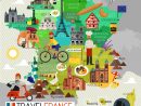 France Landmarks And Travel Map France Travel Vector Image à Carte France Vector
