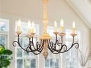 French Country Candle-Style Wooden Chandelier - 31 Inches intérieur French Country Chandelier Lighting