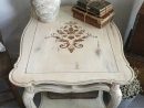 French Country End Table With Bottom Shelf Side Table pour White French Country End Tables
