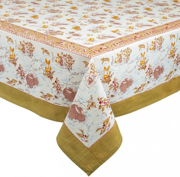 French Country Hares Tablecloth destiné Country Tablecloths