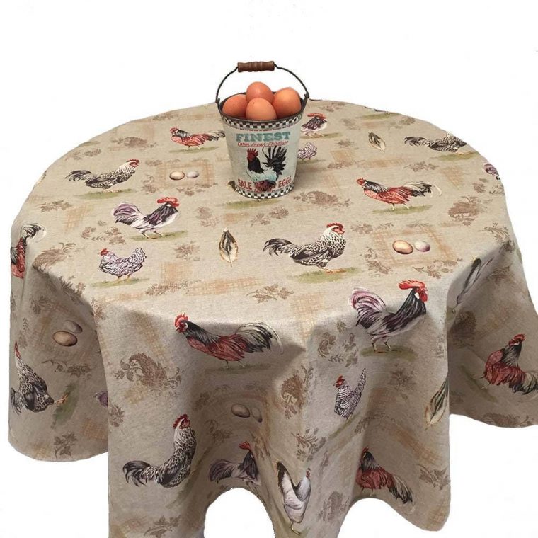 French Country Tablecloth Chicken Tablecloth Farmhouse  Etsy dedans Country Tablecloths