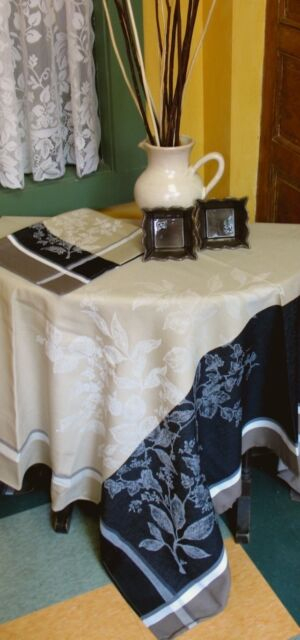 French Jacquard Square Tablecloth &amp;#039;Nature&amp;#039; 60&amp;quot;X 60 serapportantà French Jacquard Tablecloths 