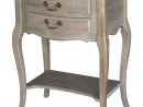 French Provincial Louis Xv Wash White Bedside Table Night serapportantà White French Country End Tables