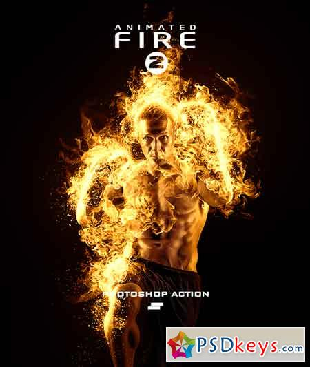 Gif Animated Fire 2 Photoshop Action 20541793 » Free dedans Firestorm Action Photoshop Free Download 