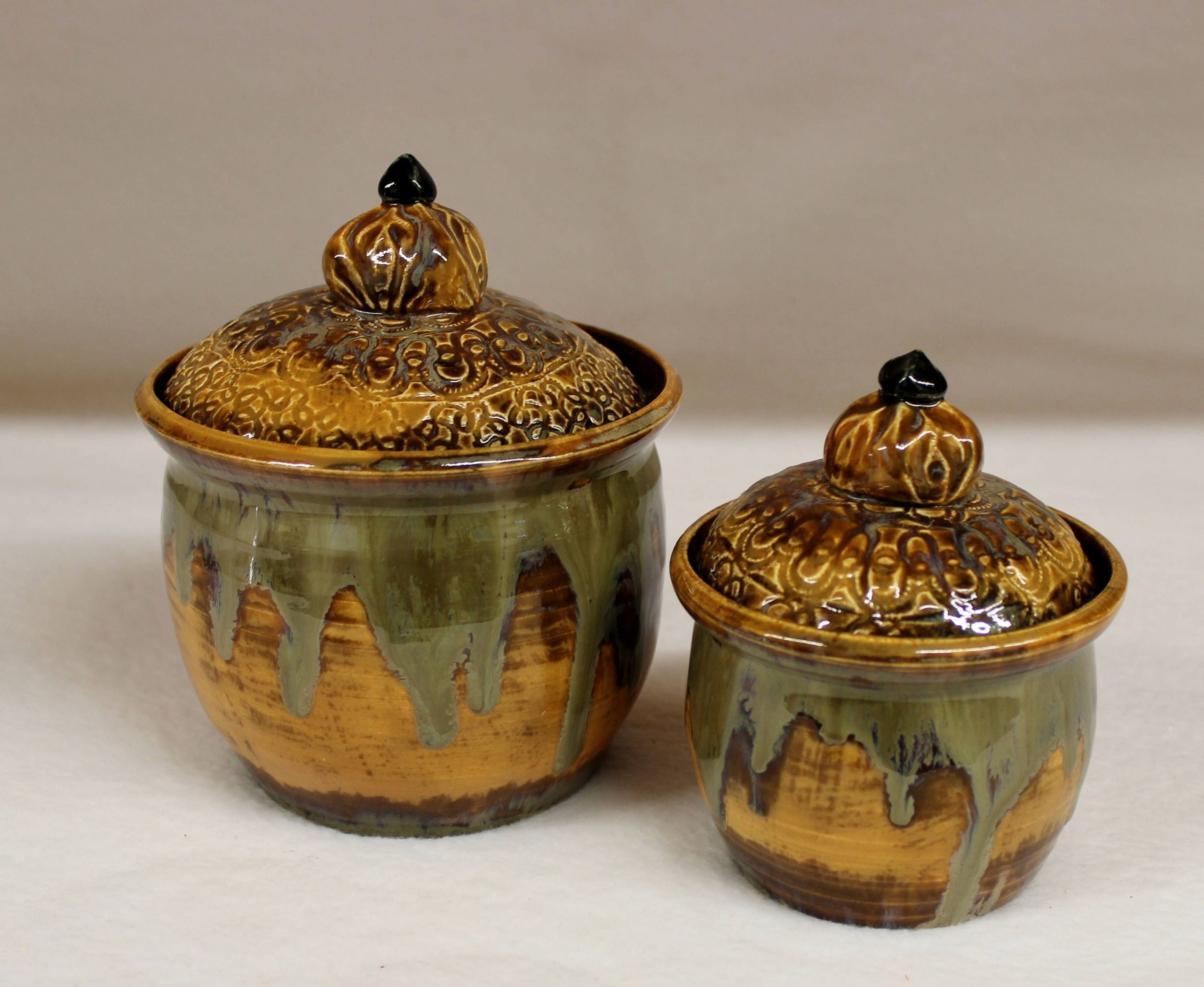 Golden Lace Compact Canister Set Handmade Ceramic Storage serapportantà Ceramic Kitchen Canisters 