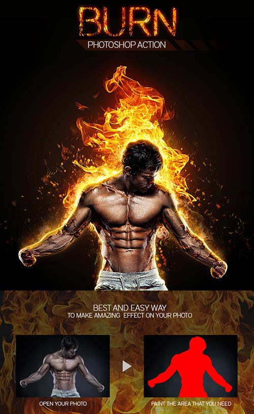 Graphicriver Burn Photoshop Action dedans Firestorm Action Photoshop Free Download 