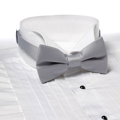 Grey Polyester Banded Bowtie - Scpa-009-190  Brand pour Scpa Share Price
