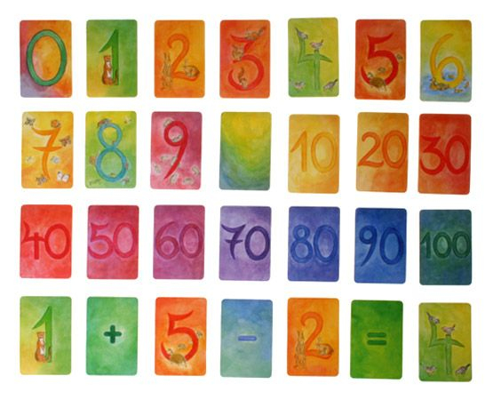 Grimm'S - 32 Cartes De Numération Illustrées À La Main concernant Jeu Set Et Math