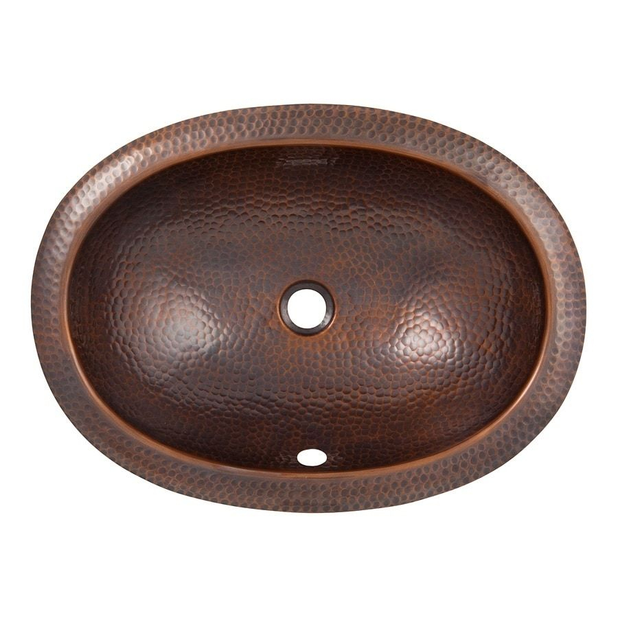 Hammered Copper Oval Undermount Lavatory Sink By The concernant Hammered Copper Undermount Sink