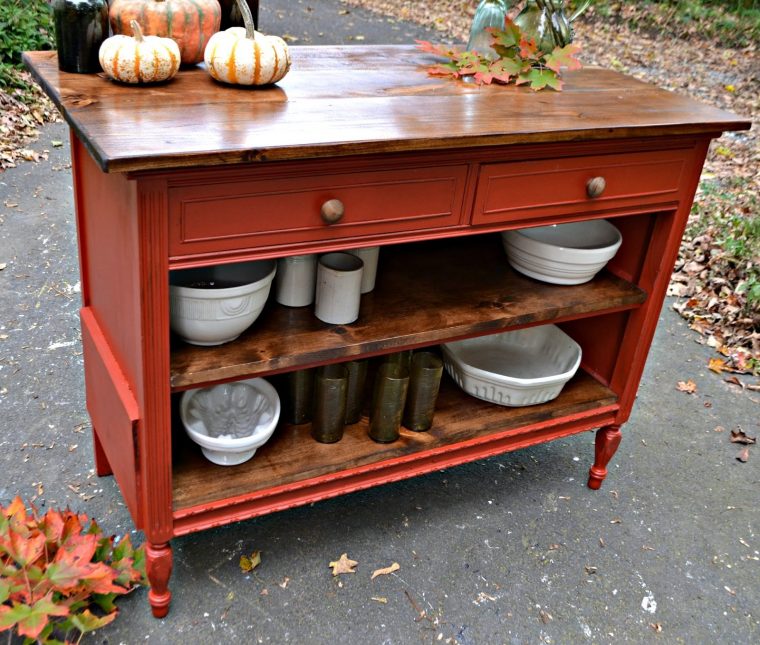 Heir And Space: An Antique Dresser Turned Kitchen Island tout Vintage Kitchen Islands