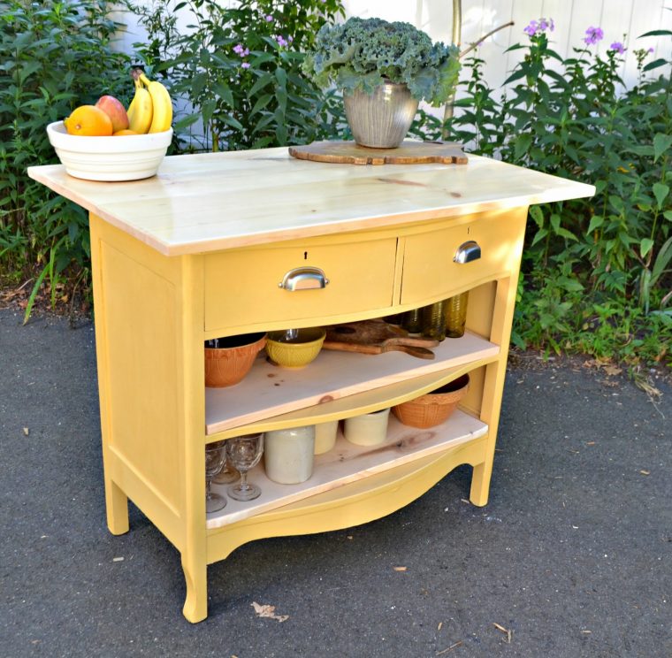 Heir And Space: Antique Dresser Turned Kitchen Island tout Vintage Kitchen Islands