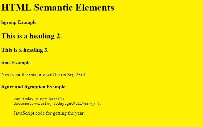 Html5: Learn To Code With Semantic Elements  Vinish encequiconcerne Linkedin Html5 Structure Syntax And Semantics