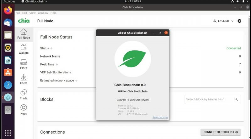 Install End First Setup Chia Blockchain In Ubuntu 20.10 destiné Chia Mining Solution