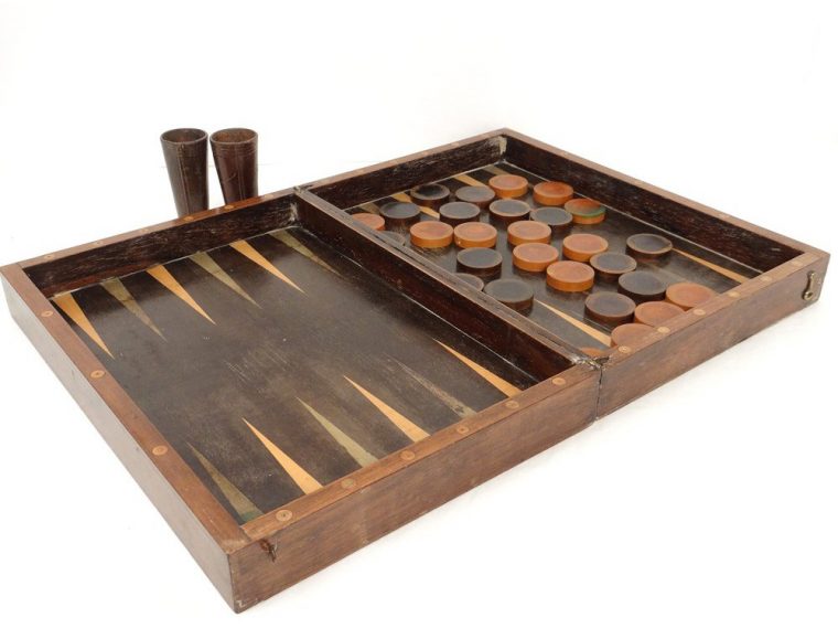 Jeu De Jacquet Palissandre Jetons Backgammon Trictrac destiné Jeu