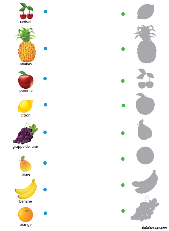 Jeu Des Ombres Gratuit À Imprimer, Les Fruits  Jeux pour Jeux Educatif Ps 