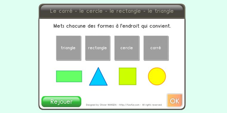 Jeu Éducatif En Ligne Identifier Les Formes Géométriques pour Jeux En Ligne Gs