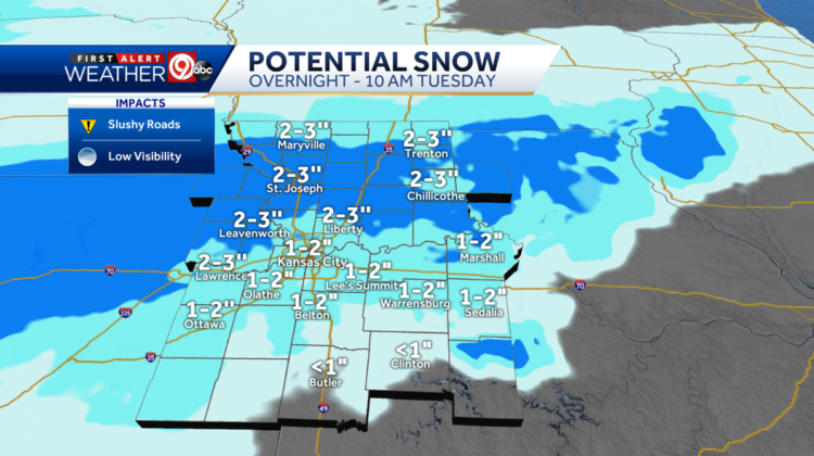Kansas City Metro Area Could See 1-3 Inches Of Snow à Kmbc Radar