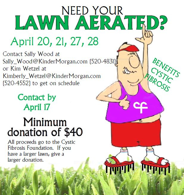 Lawn Aeration Cystic Fibrosis Fundraiser  The Old North dedans Cystic Fibrosis Walk Colorado Springs 