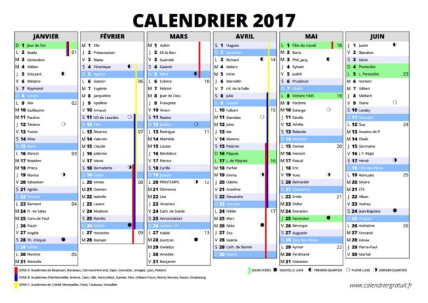 Le Calendrier 2017 À Imprimer - Bdm encequiconcerne Calendrier 2017 Excel 