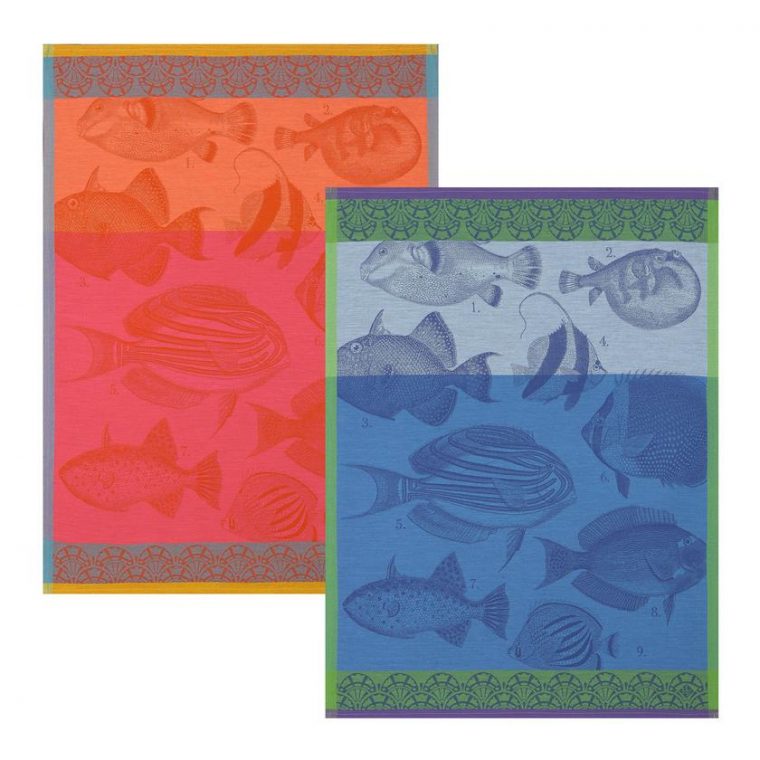 Le Jacquard Francais Moorea Tea Towels  Artedona pour Le Jacquard Francais Kitchen Towels