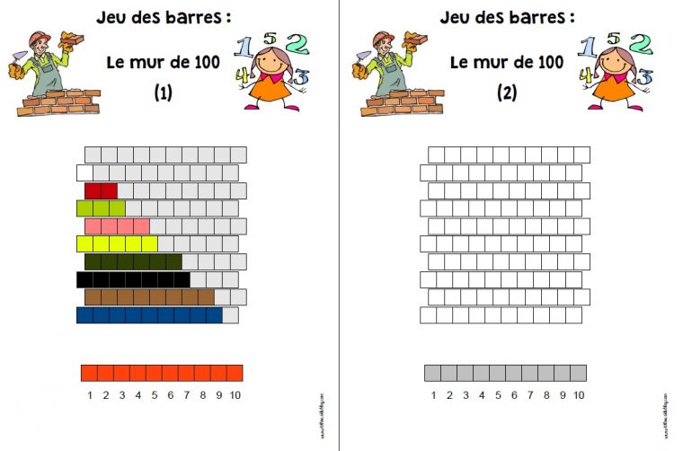 Le Mur De 100  Titline À L'École dedans Jeu En Ligne Gs