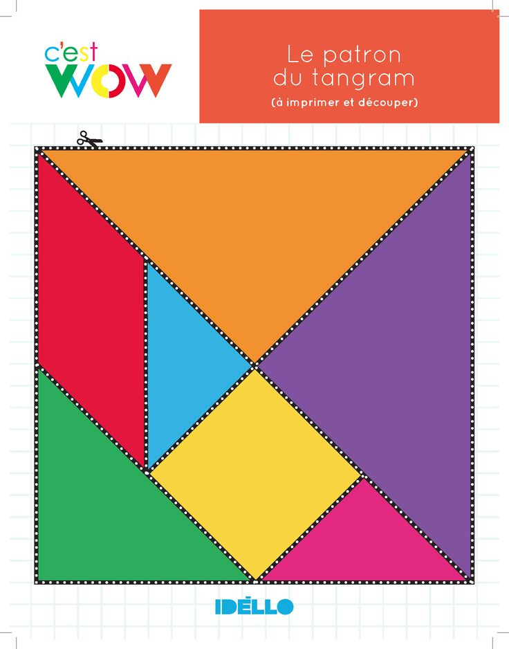 Le Patron Du Tangram Une Activité De Géométrie À Imprimer dedans Tangrams Maternelle 