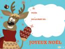 Le Renne Du Père Noël - Carte À Imprimer Joyeux Noël à Image De Noel Gratuite A Imprimer