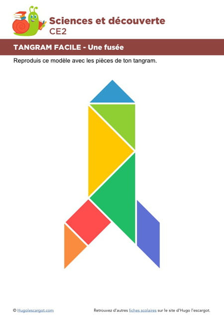 Le Tangram Niveau Facile, Une Fusée intérieur Jeu Tangram À Imprimer 