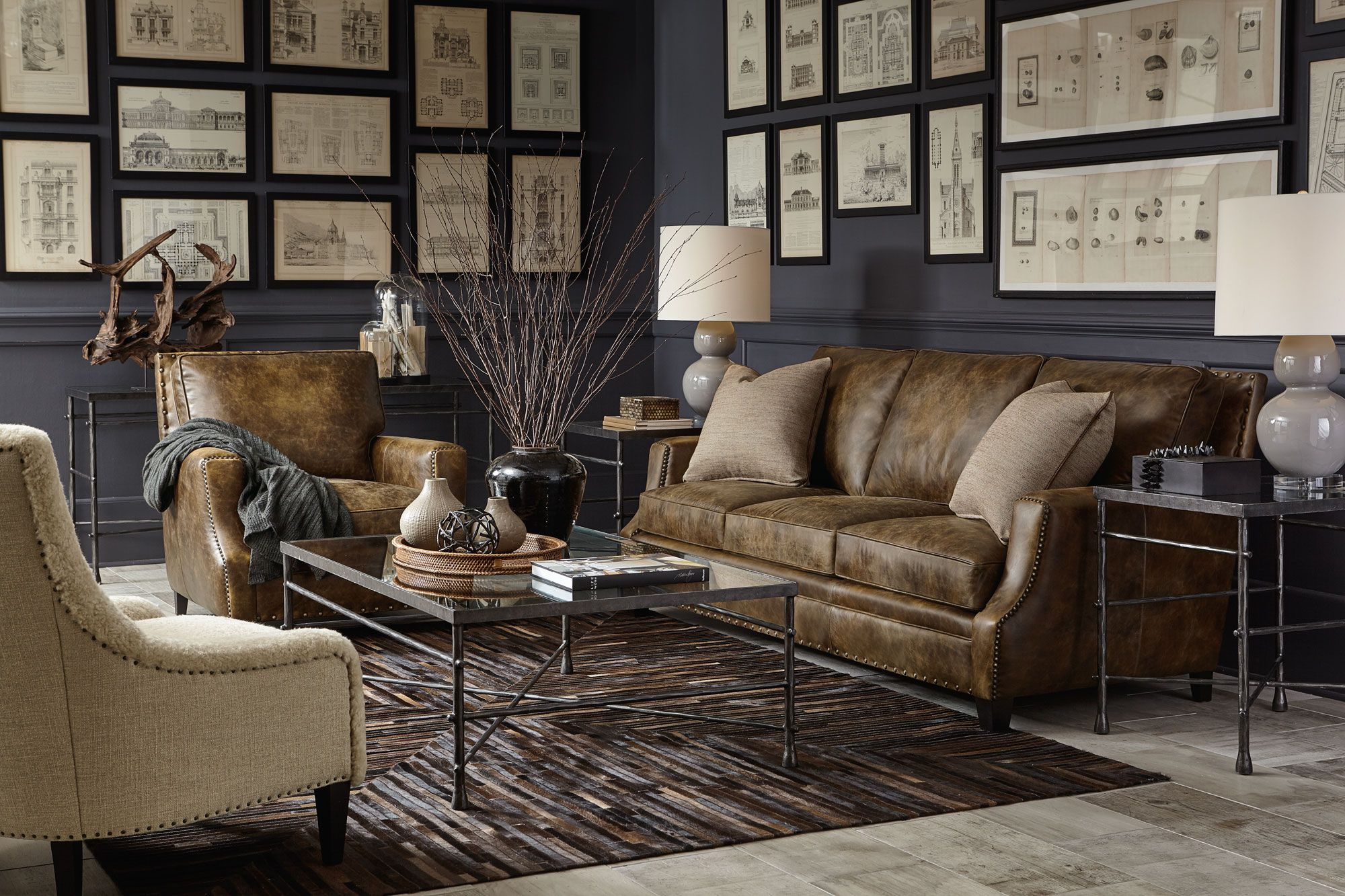 Leather Furniture You Both Can Agree On  Kathy Kuo Blog avec Kathy Kuo Blog 