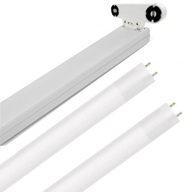 Led Tl Buizen Met Armatuur 150Cm – Ip20 Metaal – 48W – Led pour Led Tl Buis