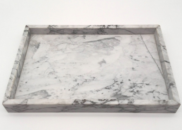 Light Colour Stone Serving Tray 30Cm X 20Cm X 3Cm pour French Kitchen Marble Rectangle Tray 