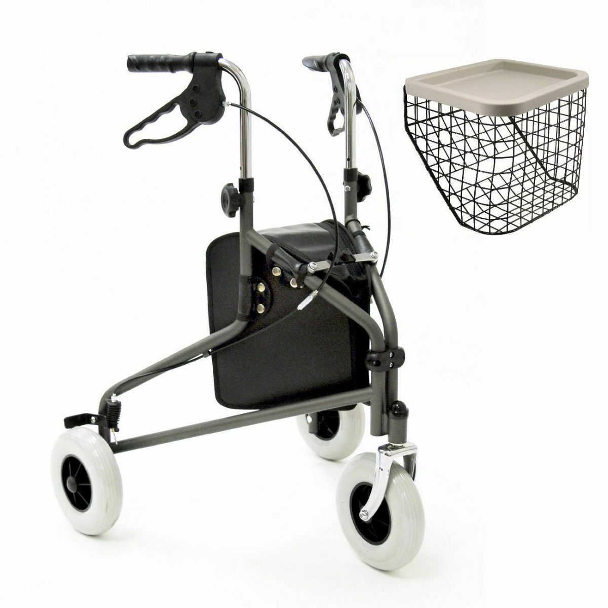 Lightweight Tri-Walker Rollator Mobility 3 Wheeled Walking dedans Rollator Tri Walker