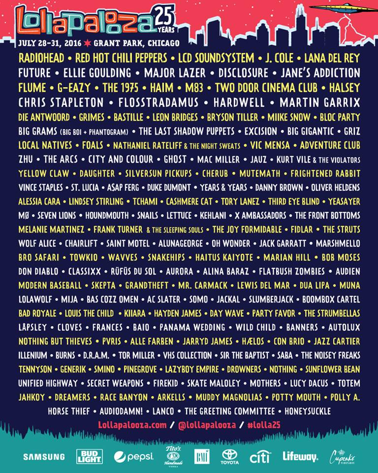 Lollapalooza Announces 2016 Aftershows serapportantà Lollapalooza Reddit 