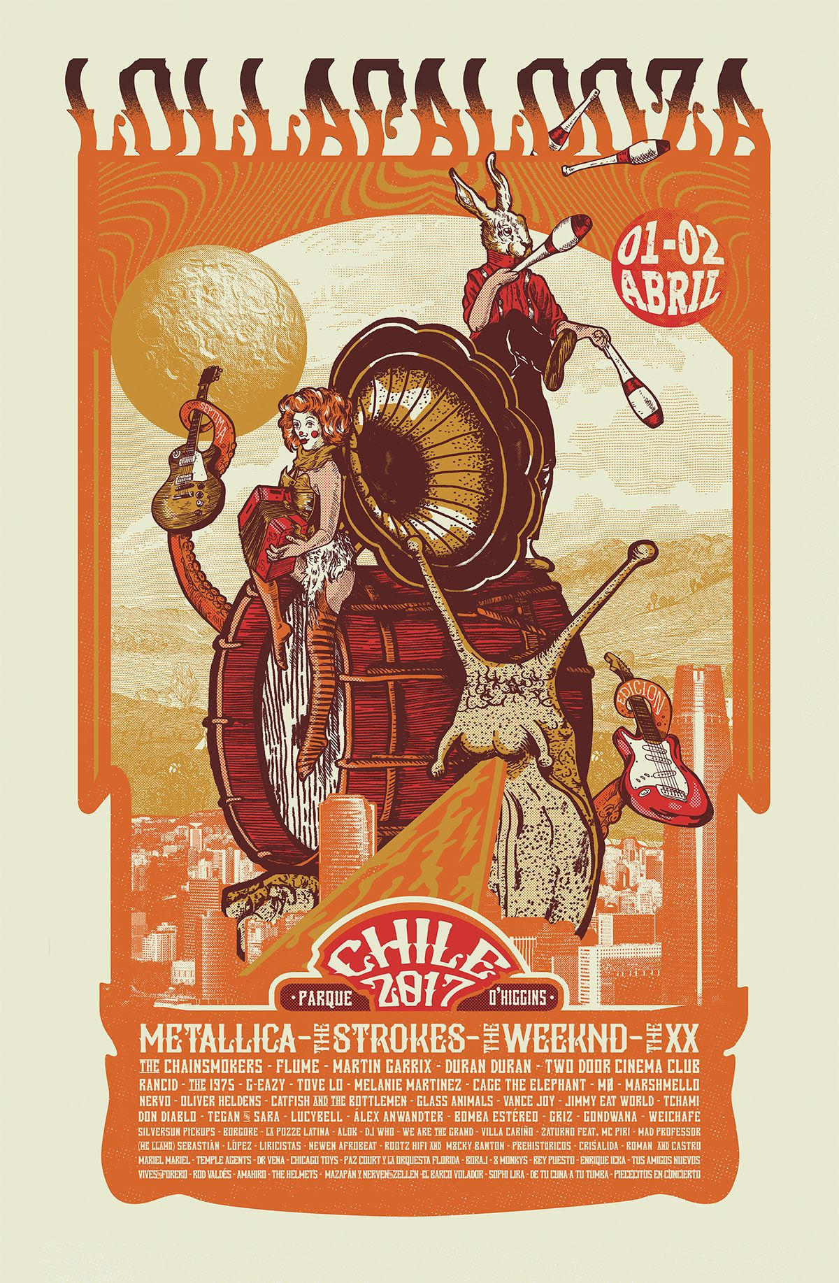 Lollapalooza Chile Poster - Rodolfo Jofre On Behance # à Lollapalooza Posters 