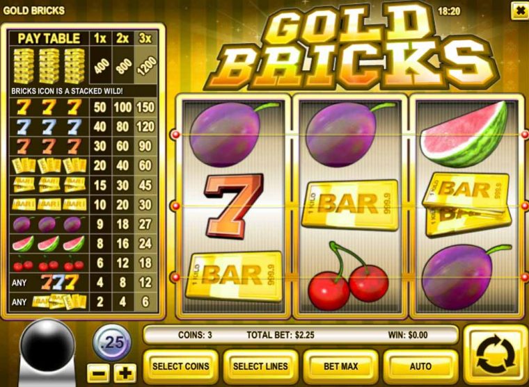 Machine À Sous Gold Bricks De Rival – Jeux Gratuits De Casino concernant Casino Gratuit En Ligne Sans Telechargement