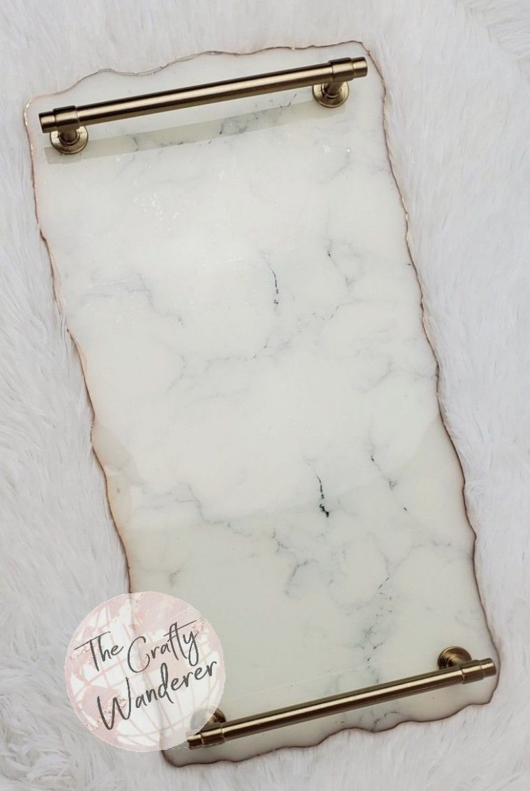 Marble And Gold Tray  Marble And Gold, Resin Diy, Diy pour French Kitchen Marble Rectangle Tray