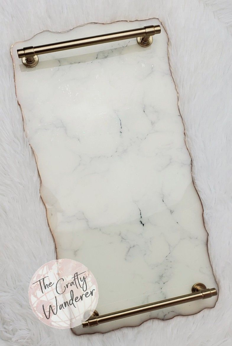 Marble And Gold Tray  Marble And Gold, Resin Diy, Diy pour French Kitchen Marble Rectangle Tray 