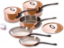Mauviel Copper M'150C 8 Piece Cookware Set  Feedset dedans Mauviel Cookware Set