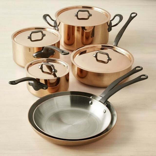 Mauviel France M250C Copper 10 Piece Cookware Set 2.5Mm avec Mauviel Cookware Set 