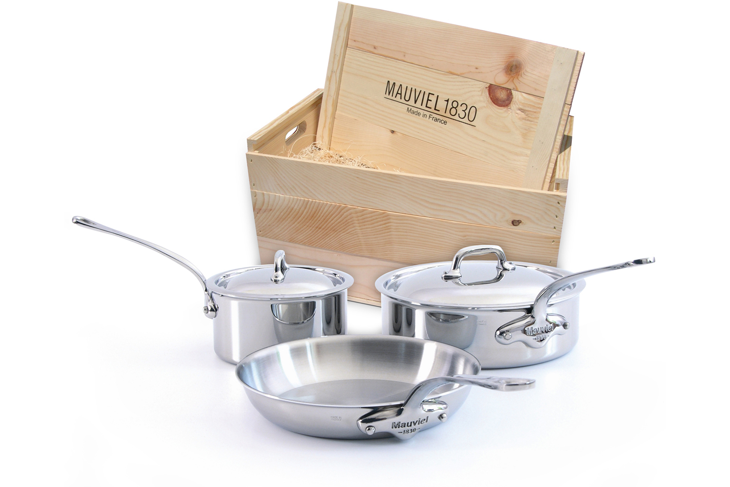 Mauviel M&amp;#039;Cook Stainless Steel 5 Piece Cookware Set W tout Mauviel Cookware Set 
