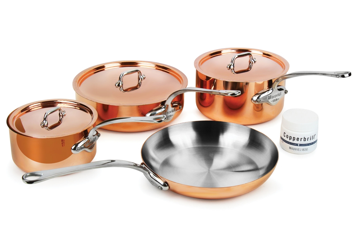 Mauviel M&amp;#039;Heritage 150S Copper Cookware Set, 7 Piece encequiconcerne Mauviel Cookware Set 