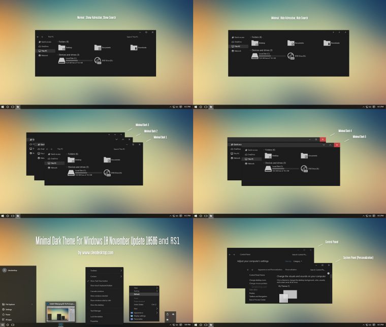 Minimal Dark Theme For Win10 Th2 10586 And Win10 Insider tout Deviantart Themes