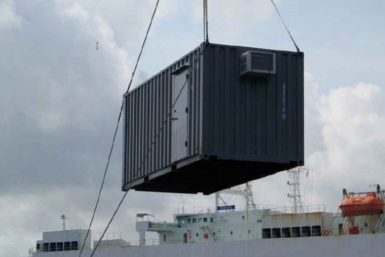 Modified Container Living Quarters Support Security Team encequiconcerne Weapons Port With Hands-Free Dual-Direction Operation