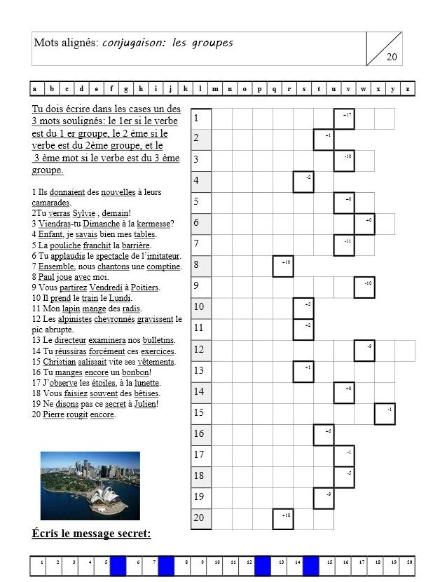 Mots Alignés : Les 3 Groupes Sur Site : Http à Dicoplus Tous Les Mots 