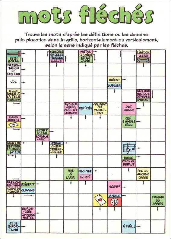 Mots Fléchés À Imprimer  Mots Fleches, Mots Fléchés À intérieur Jeux Fleches Gratuits Force 1 